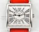 Swiss Replica Franck Muller Master Square Silver Roman Dial Red Leather 36 MM Automatic Watch (3)_th.jpg